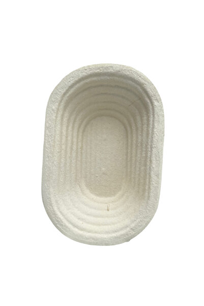 OEM Wooden pulp basket for leavening, oval, 0.5Kg, 23x12x7cm, notched pattern