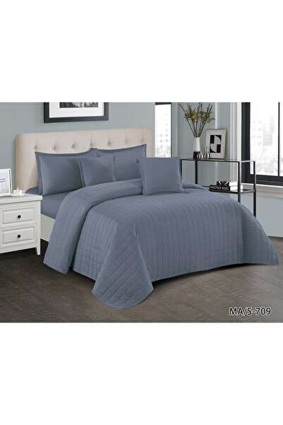 ROSHNA طقم لحاف مفرش سرير نفر ونص مضغوط بتصميم سادة فندقي ليمنحك صيف منعش مقا...