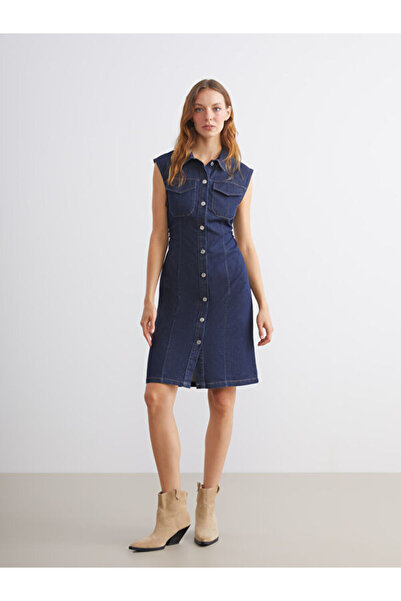 LC Waikiki Shirt Roba Collar Jean Dress for Style Seekers from Uzg Store
