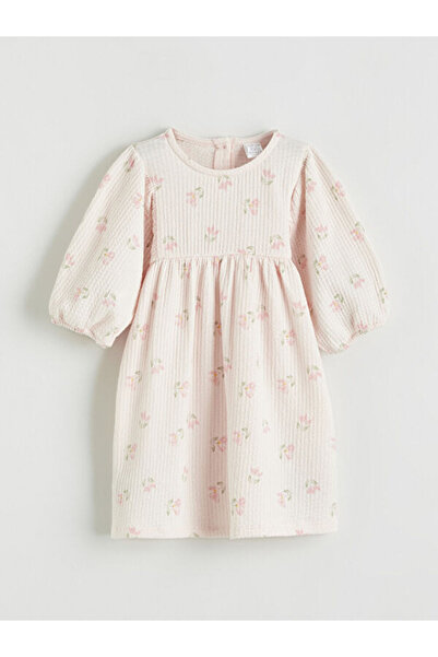 LC Waikiki Rmz Gi̇yi̇m Farkiyla Floral Ruffle Baby Girl Dress