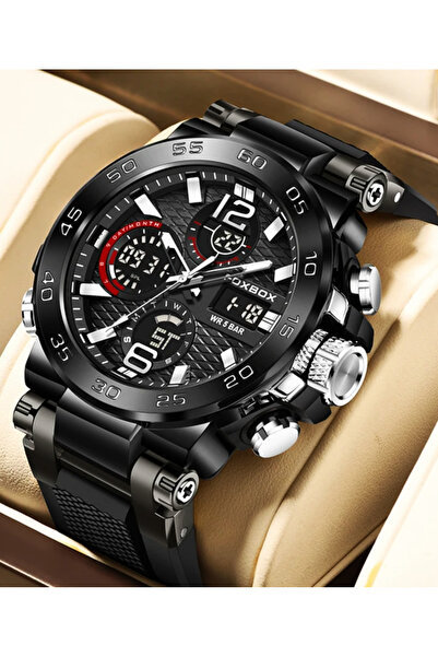 Lige Sportsman Design Rugged Water Resistant Analog Digital Led Illuminated M...