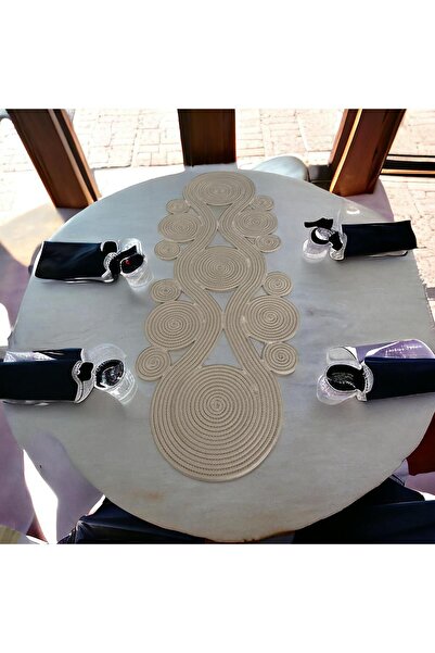 bestbeler Jute, Wicker, Coiled Model, Decorative Table Cloth, Runner 40X110 C...