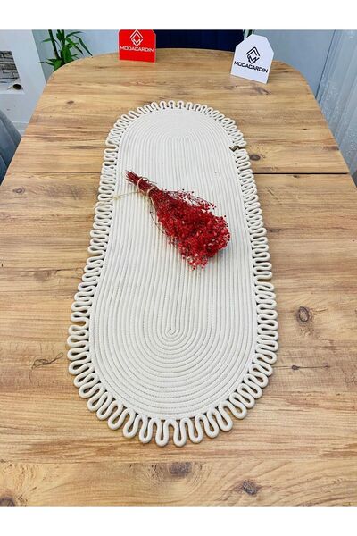 bestbeler Jute, Wicker, Decorative Tablecloth, Runner 30X80 Cm, American Serv...