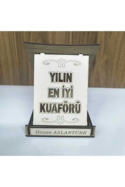 Kişiye Özel Yılın En İyi Kuaförü Ahşap Plaket