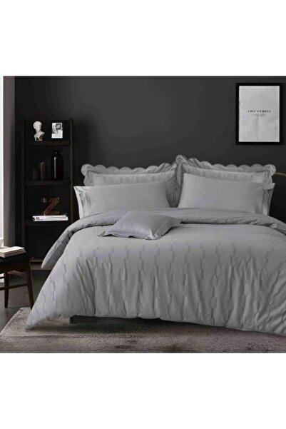 Alhabib bedding Double Jacquard Bedspread, Dark Gray Cotton, Fits 200x200cm B...