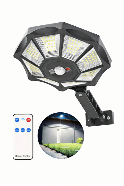 Kyrotech 168 LED Solar Sokak Lambası, Sensörlü, Kumandalı, 3 Mod, Güneş Enerj...