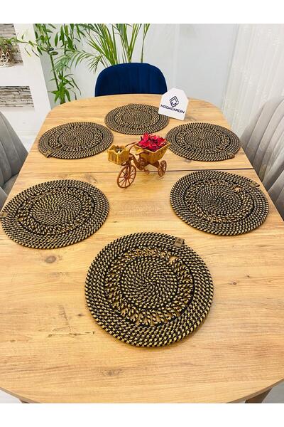 bestbeler Jute Straw Presentation Plate Mat American Service Supla 6 Pieces