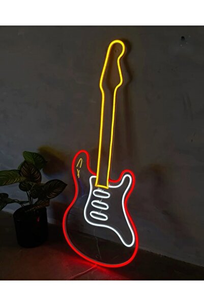 Disa Neon LED Duvar Dekoratif Aydınlatma -Gitar, 30x70cm-