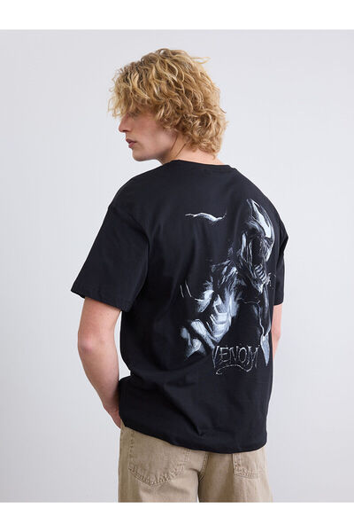 LC Waikiki تي شيرت رجالي من Peak New Season برقبة دائرية من نوع Venom مطبوع