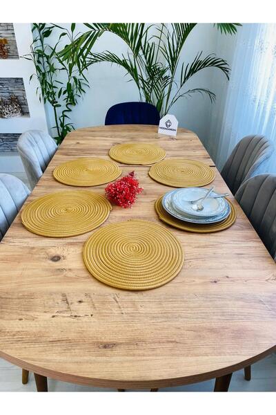 bestbeler Wicker Jute Presentation Plate Mat Supla American Service Set 6 Pieces