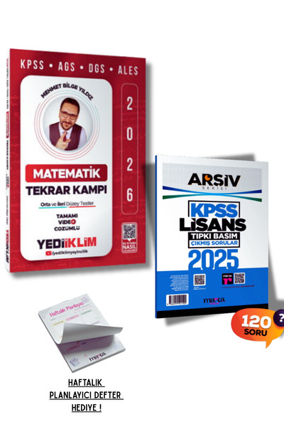 Yediiklim Yayınları 2026 KPSS AGS DGS ALES Matematik Mehmet Bilge Video Çözüm...