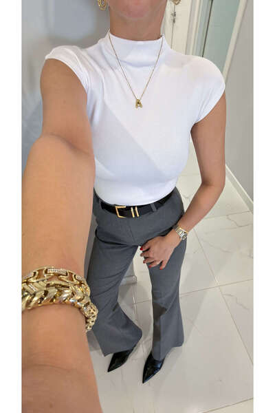 BİRCANÇİL Roten Ecru Half Fisherman Blouse