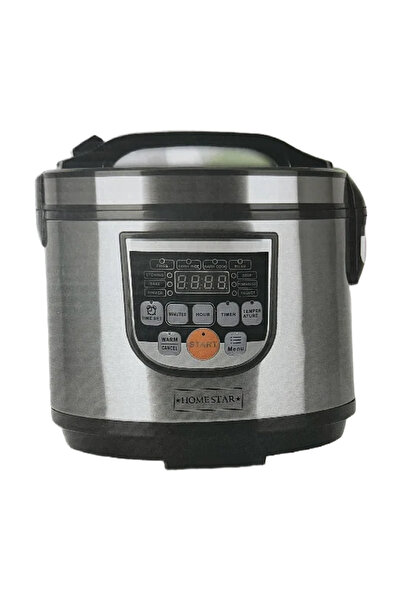 Homestar Electric multicooker 5L, stainless steel, digital panel, Healthy Quick