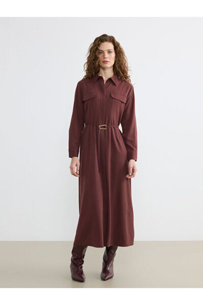 LC Waikiki Quality Pieces from Çelebi Store: Belted Waist-Sitting Shirt Dress