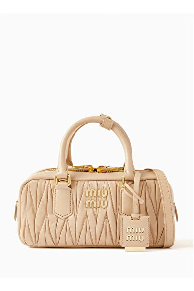 MİUAST Miu Miu Arcadie Matelassé Nappa Leather Shoulder Bag