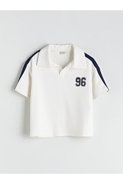 LC Waikiki Sparkling Choices by Shining Store Devrik Roba Collar Girl's T-Shirt