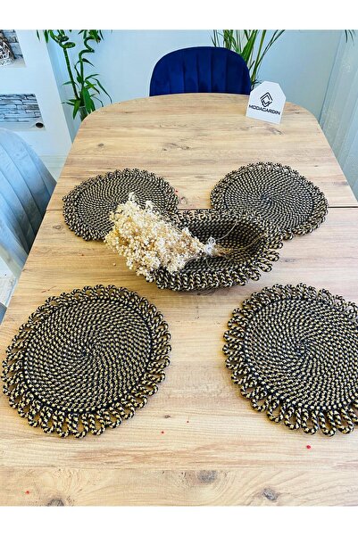 bestbeler Wicker Jute Presentation Plate Mat Supla American Serving Tray and ...