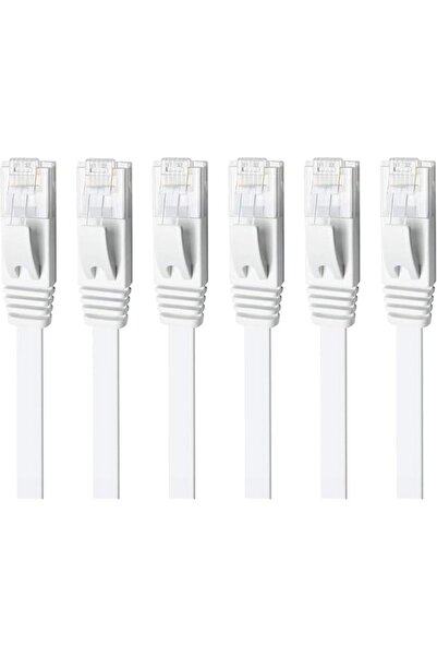 The Bros CAT 6 Ethernet Cable, 6 Pack Flat LAN Patch Cables 3ft Length, Gold ...