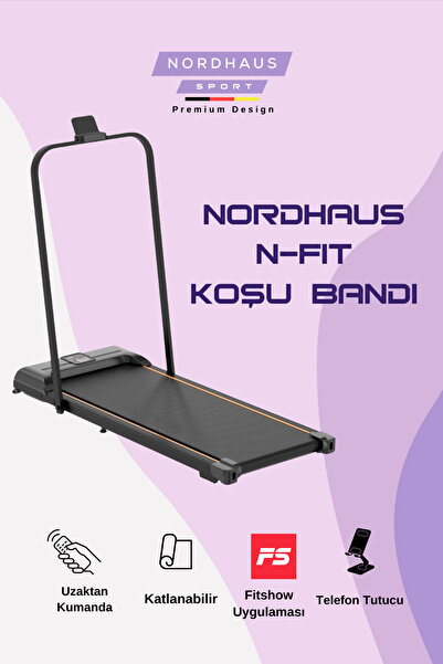 Nordhaus N-FIT Uygulamalı Uzaktan Kumandalı Katlanabilir Koşu Bandı Yürüyüş B...