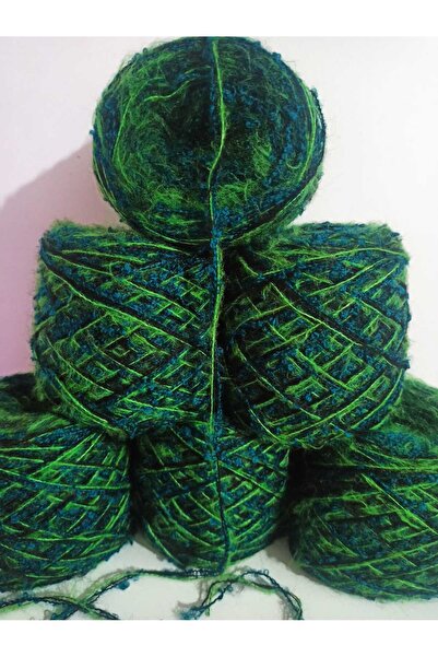 İPEK YÜN İPLİK DÜNYASI Νήμα Πλεξίματος Ανγκόρα 2 Στρώσεων (Πράσινο, Μαύρο) Μπ...