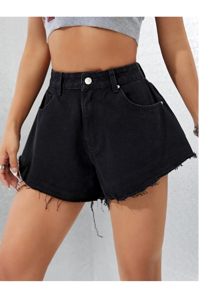 MARLİX Palazo Relaxed Comfortable Wide Denim Jeans Shorts