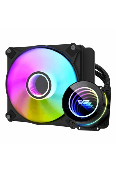 Aigo DX120 V2.6 ARGB 120mm AM5/1700P مبرد سائل للمعالج باللون الأسود