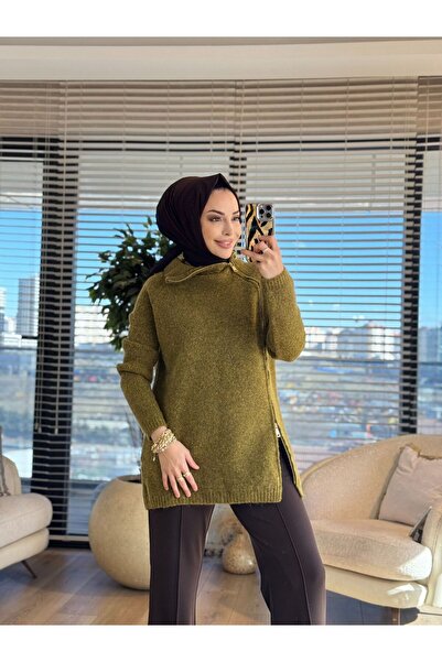 ALANURMODA 7768 تونيك أوسلو بسحّاب جانبي