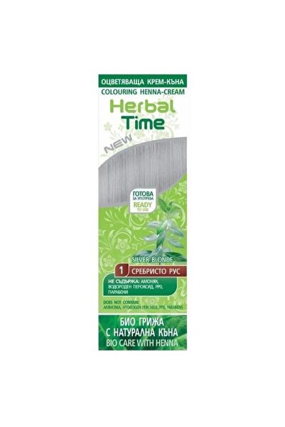 Rosa İmpex Henna Based Hair Color Cream Herbal Time, Shade 1 Silver Blonde, 75ml