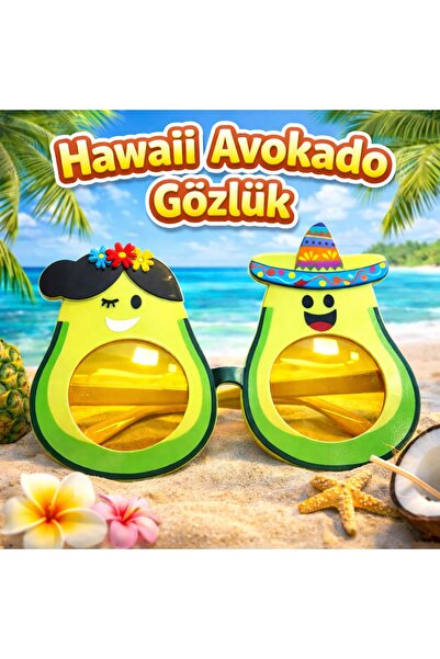 isiltikidsmoda نظارات الأفوكادو ذات الطابع الهاوايي - نظارات حفلات التنكر