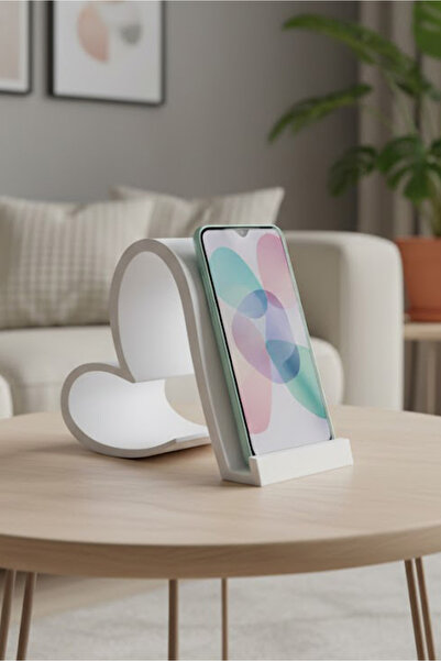 PinkyDuck Kalp Şeklinde Telefon & Tablet Standı – Masaüstü Dekoratif Tutucu