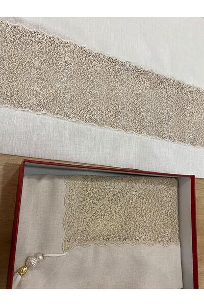 Ceki Home Tablecloth Authentic Embroidered 160 X 220 cm Stain-Resistant Fabri...