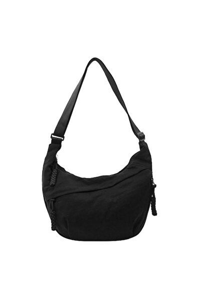 OEM Crescent Handbag for Women, Nylon, Hobo Sling Bag