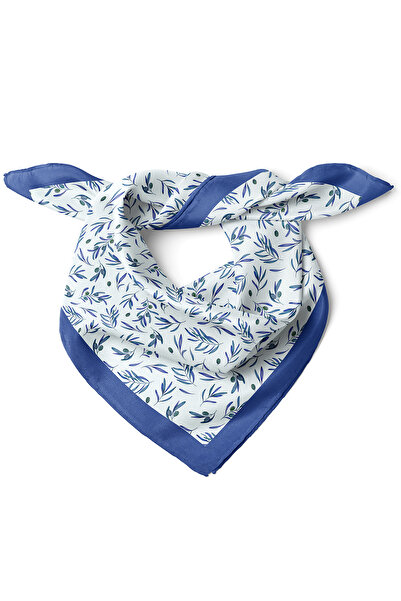 nehir eşarp Zeytin Dalı Desen Fular Bandana 50x50 Cm
