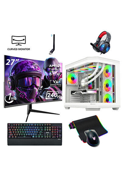 IZOLY T52-Y White Ryzen 7 5700X 32GB 1TB M.2 NVME RTX 5060 8GB Sıvı Soğutma 2...