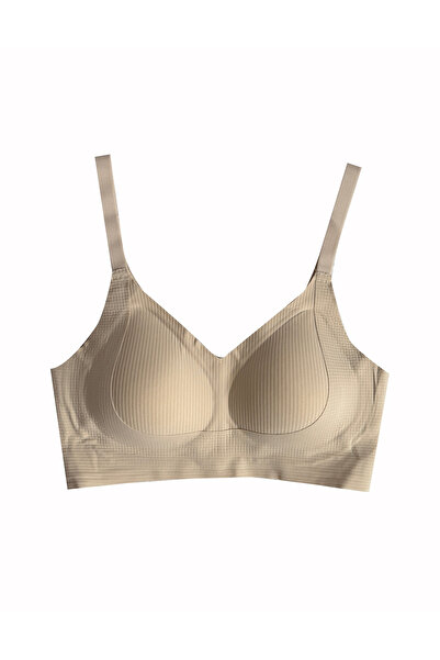 ALYA UNDERWEAR Women's Ribbed Fabric Flexible Wire-Free Lightly Padded Remova...