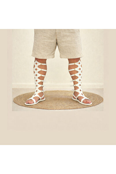 Bostini Men's Genuine Natural Leather Gladiator Sandals