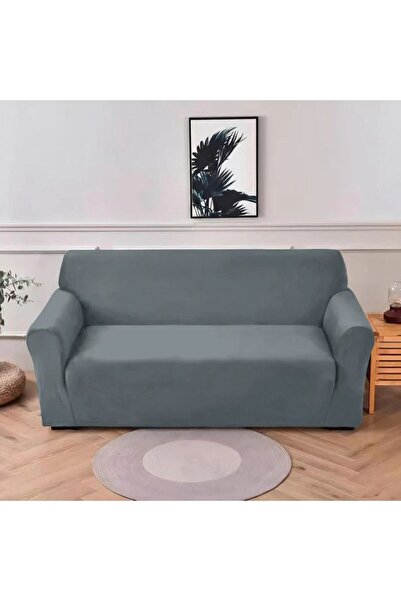 trendyhome UNI 2-Seater Sofa Cover, Elastic Velvet, Anti-Slip with Fasteners