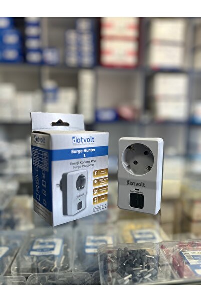 Dotvolt Tekli Akım Korumalı Priz Beyaz Anahtarlı Surge Hunter 1050 Joule