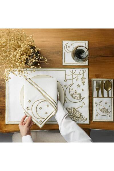 Diva Home Ramazan Temalı Peçete Takımı 6 Kişilik 24 Parça