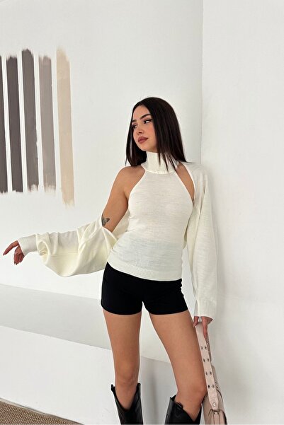 Noi Belis Double Bolero-Blouse Knitwear Set Aw25Bz0005