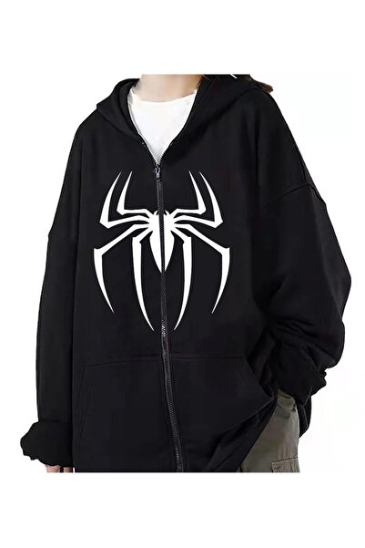 CAMİNHO DA LUA Zippered Black Plain Sweet Cardigan