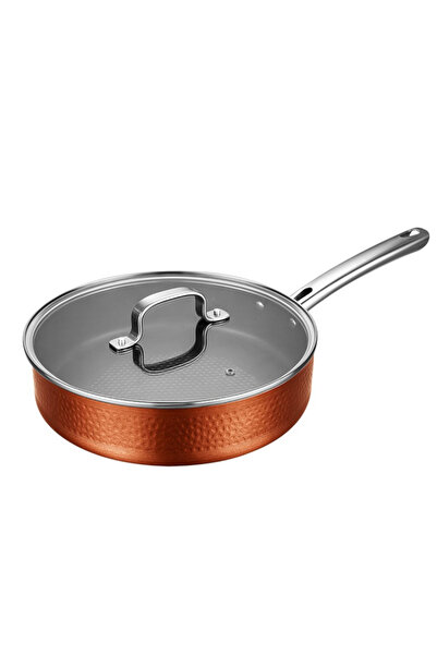 OEM Frying pan with stainless steel handle, 28 cm, with antique copper finish