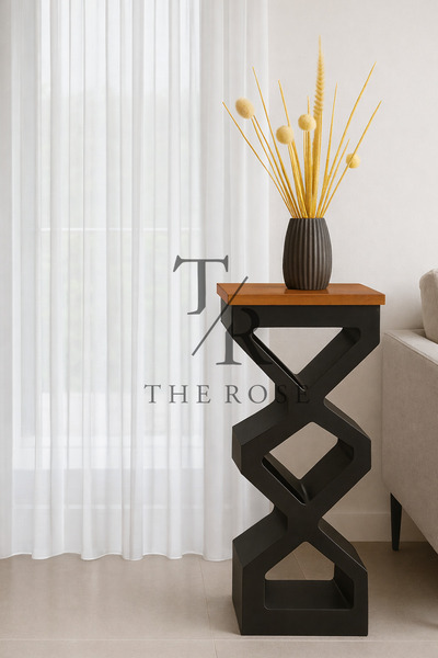 The Rose White Grek Plain Tulle Curtain, Sparse Pleat, 1/2, Plain, Simple, Tu...