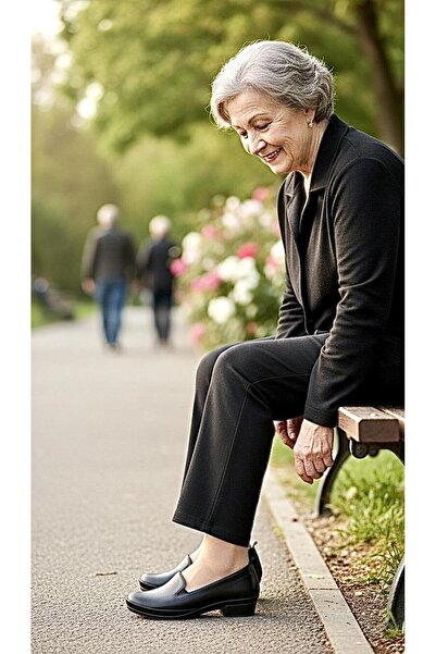 Scavia Rm 282 Genuine Leather Inside and Outside Orthopedic Short Heeled Moth...