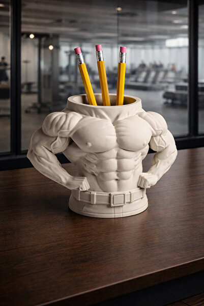 Eyiser Store Men's Fitness-Themed Decorative Desktop Pen Holder – Gift Office...