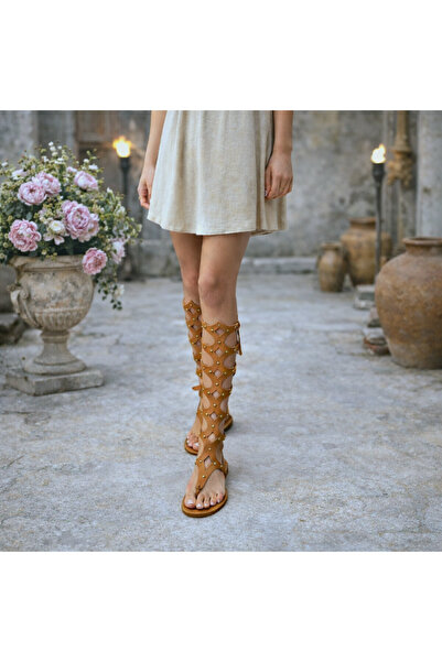 Bostini Flip-Flop Genuine Natural Leather Gladiator Sandals