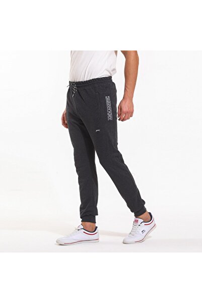 Slazenger Comfortable Lace-Up Casual Sports Sweatpants Black