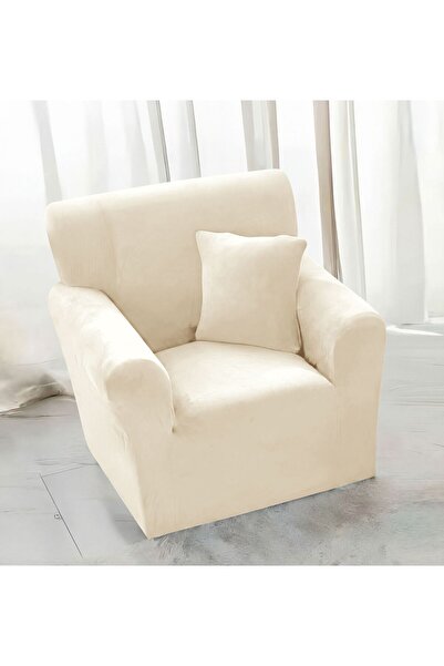 trendyhome Elastic Velvet Armchair Cover, Soft Material, Extra Fasteners – Da...
