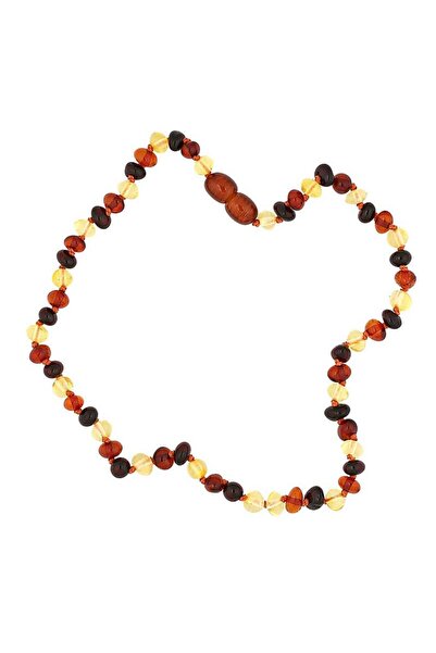 Inure Jewelry Baby Drop Amber Teeth Necklace
