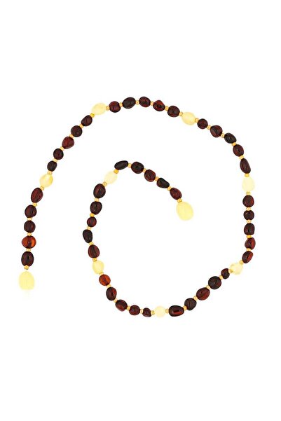 Inure Jewelry Baby Drop Amber Teeth Necklace